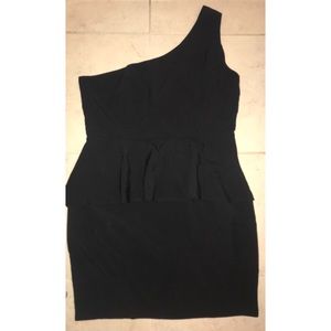 ✨2/$10 |Charming Charlie one-shoulder peplum dress
